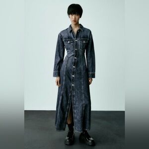 NWOT and NWT Zara TRF Long Maxi Denim Dress Sz S and L 5252 284